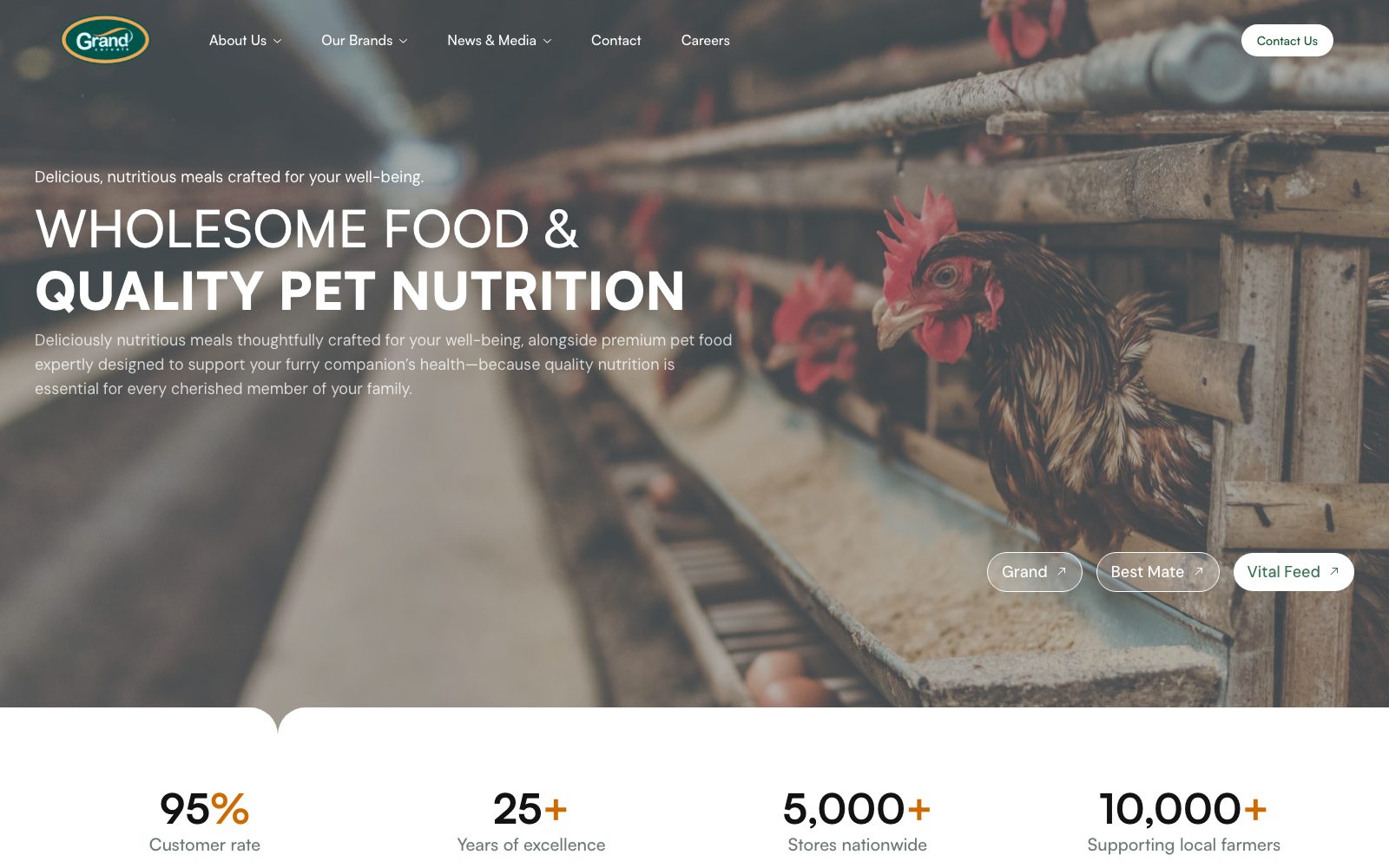 Grand Cereals Corporate Website
